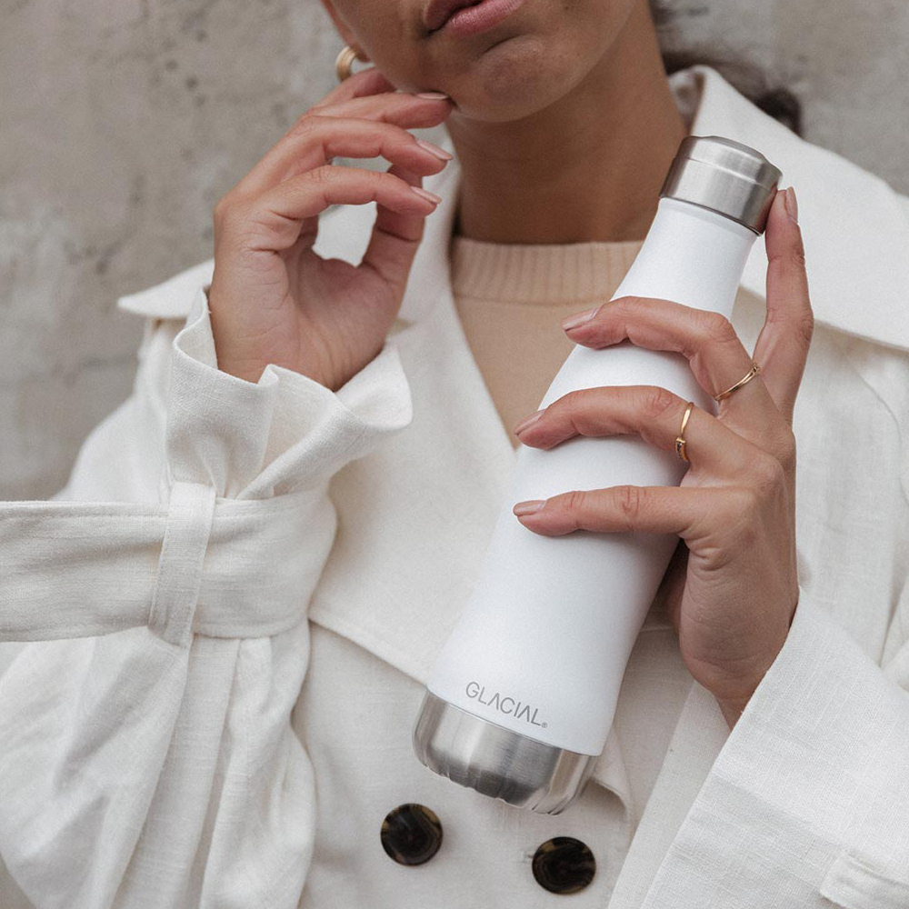 글레이셜 텀블러 스텐 304 보온보냉 선물용 물병 400ml 매트화이트 - 상세 이미지 4