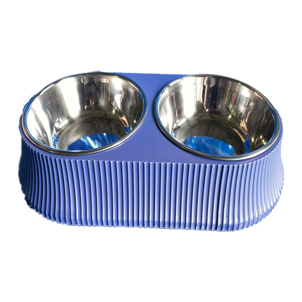 강아지밥그릇 고양이 물그릇 애견 식기 사료 뒤집힘방지 그릇 수반 블루