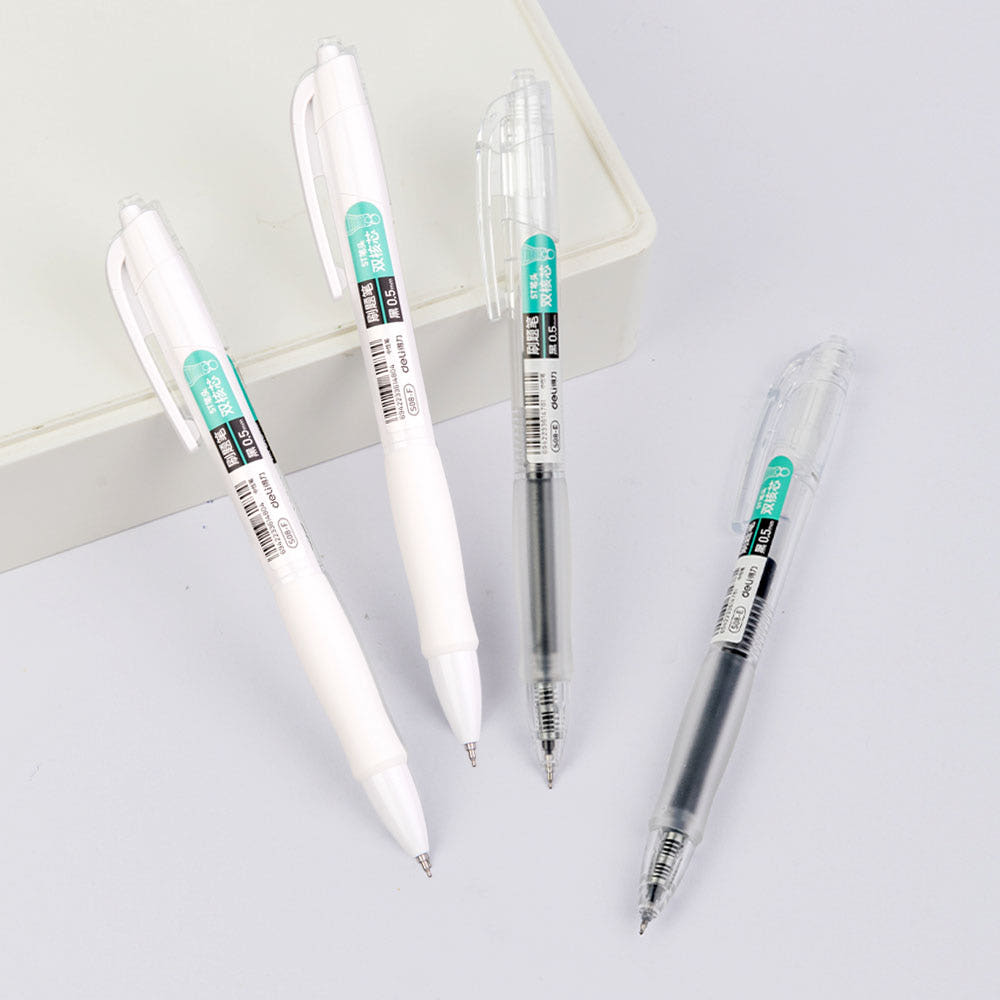 기본에 충실한 심플 바디 노크식 젤잉크 블랙 0.5mm 젤펜 필사 학생볼펜 깔끔한 바디 - 상품 이미지