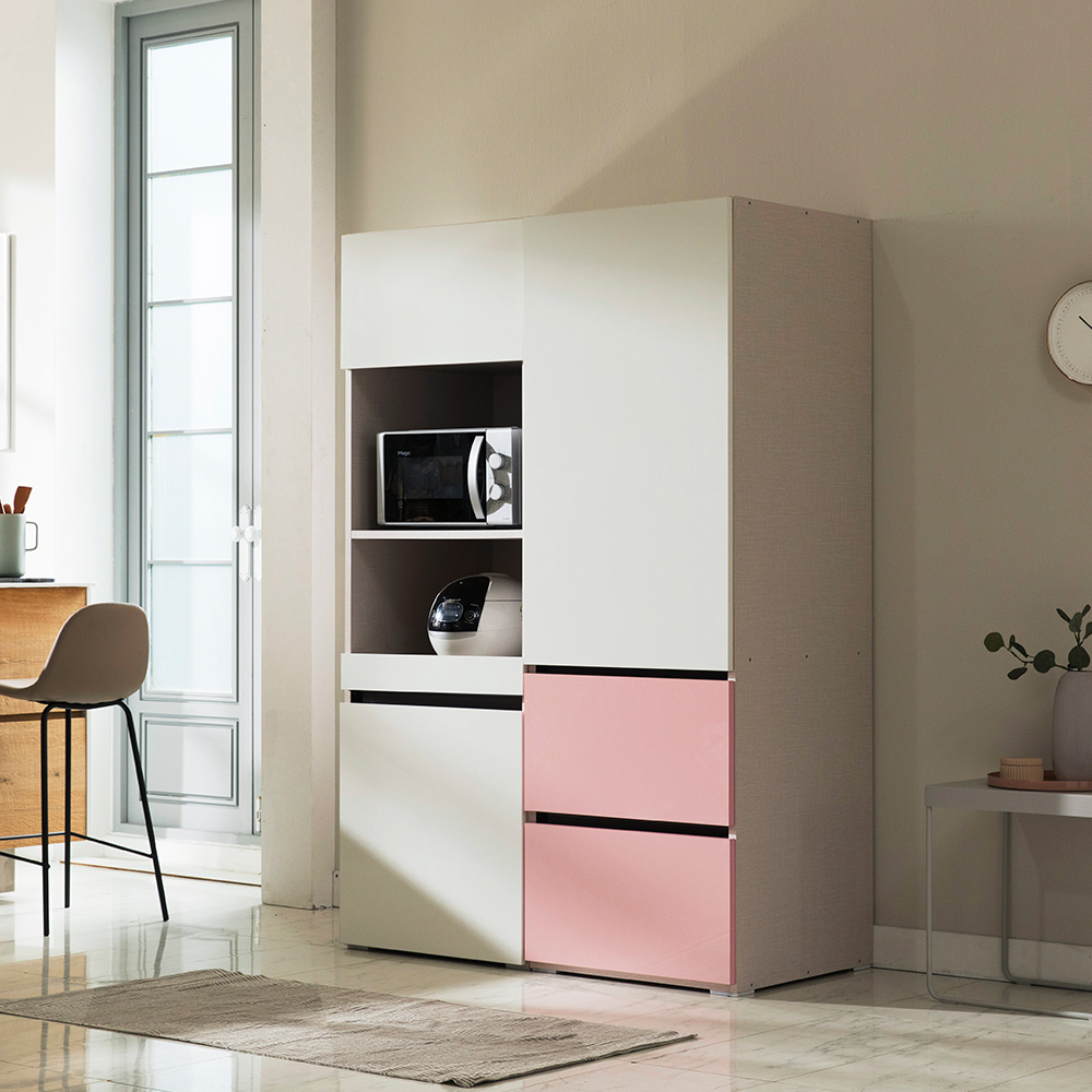 장인가구 스페이스 광폭 1200 광파오븐 렌지대 주방수납장