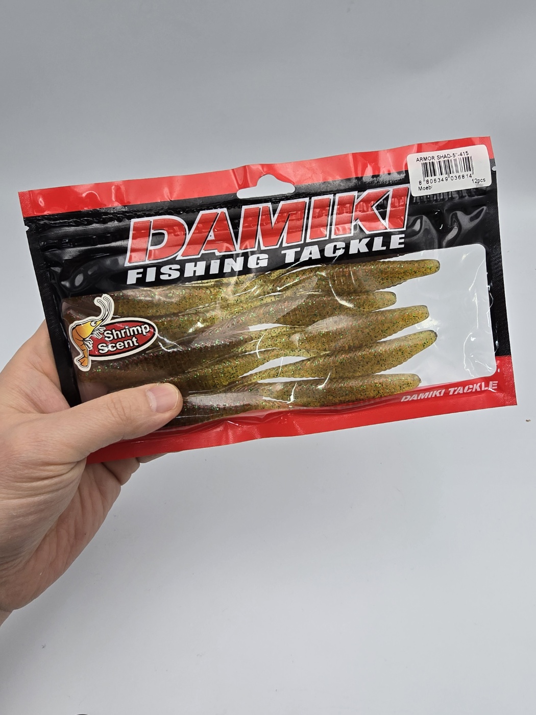 다미끼 아머쉐드 5 광어 다운샷 배스 우럭 광어웜 483 블랙 클리어 실버, 12.7cm(5인치) - 상세 이미지 3
