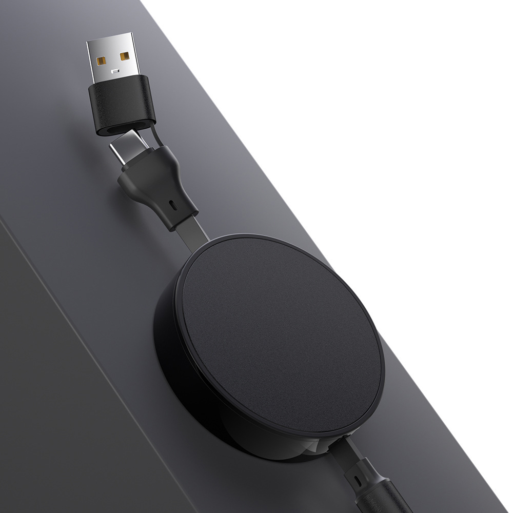 릴 케이블 3in2 멀티충전 100W C타입 라이트닝8핀 5핀 USB A C 듀얼 연결 - 상세 이미지 2