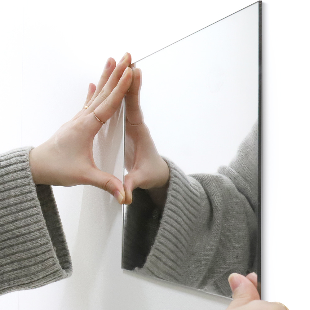 붙이는 안전 아크릴거울 붙이는거울 A형 1T 은경 접착식 420x594mm A2 - 상품 이미지