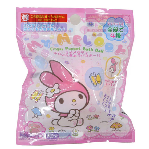 산리오 마이멜로디 유비닌교 손가락인형 바스볼 캐릭터 입욕제 1개입 / 일본 목욕 배쓰밤