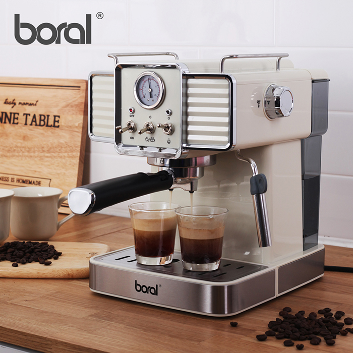 보랄 레트로 스타일 더셰프 에스프레소 커피머신 BR-CM1350 새상품