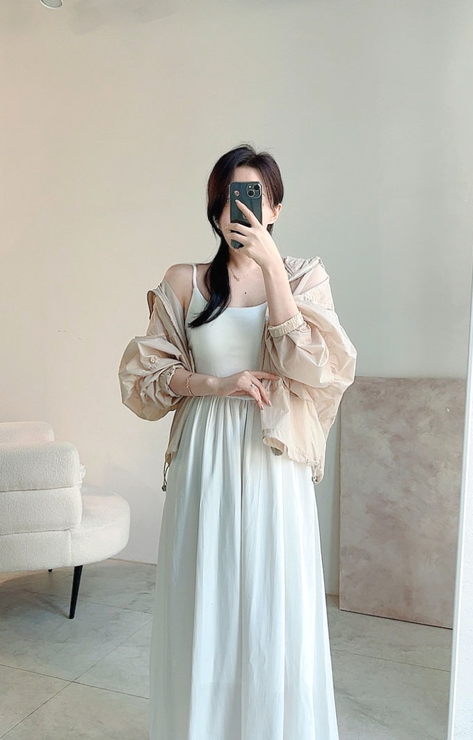 여름 셔링 바람막이 점퍼 상세 이미지 6