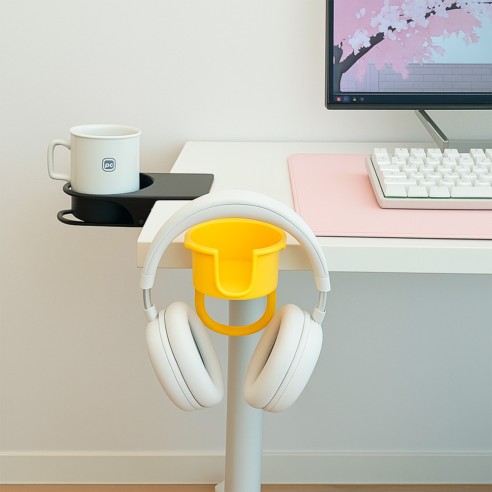 마운트뷰 싱글 책상랙 헤드셋 거치대 헤드셋 걸이 헤드폰 거치대 에어팟맥스 게이밍 스탠드