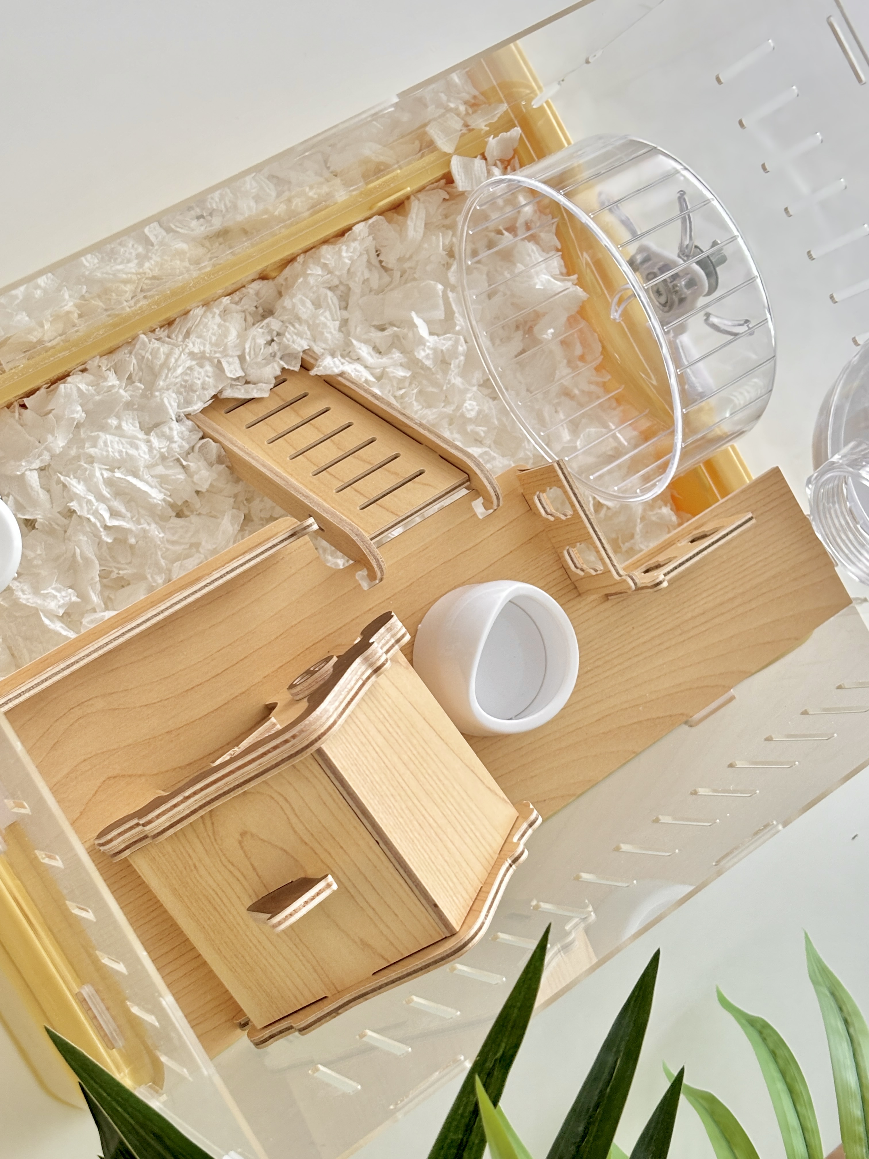 미니펫 썸머 햄스터 집 아크릴케이지 리빙 하우스 세트 화이트