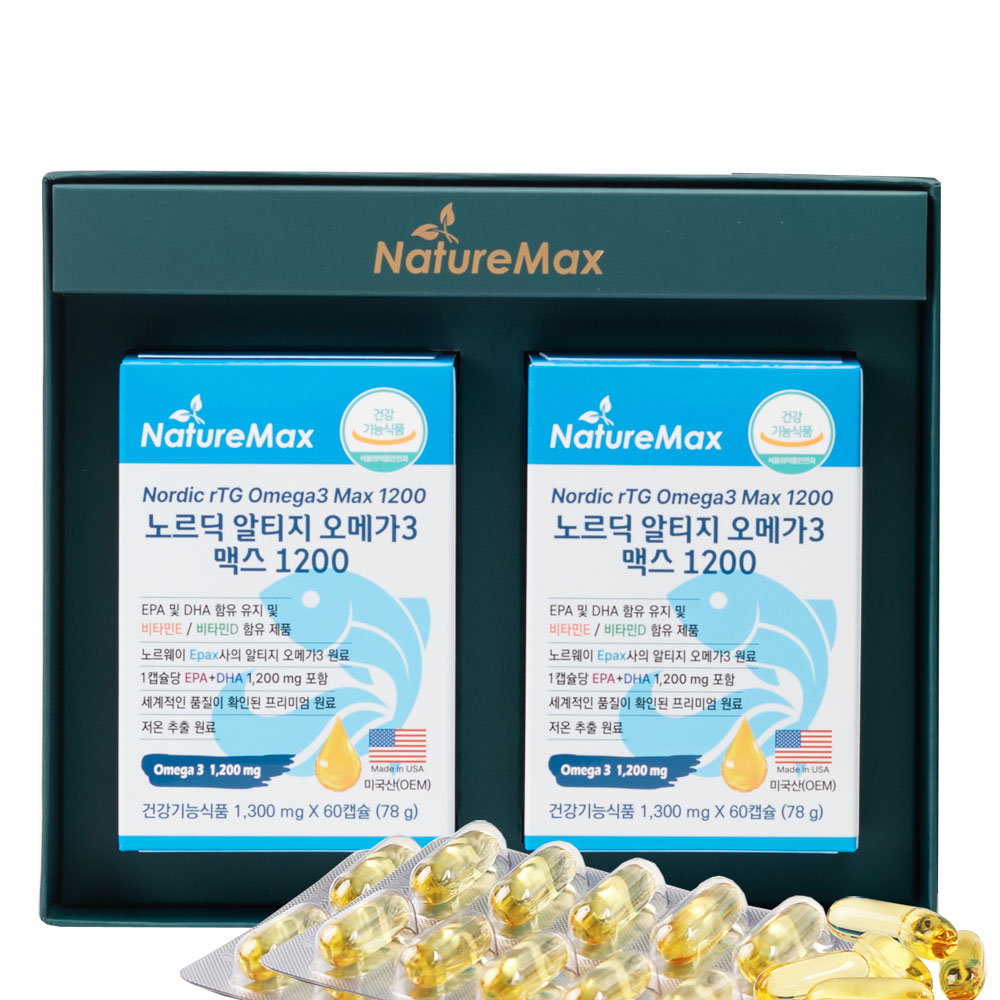 노르딕 알티지 오메가3 맥스 1200 DHA EPA 1200mg 60캡슐, 1개 - 상세 이미지 5