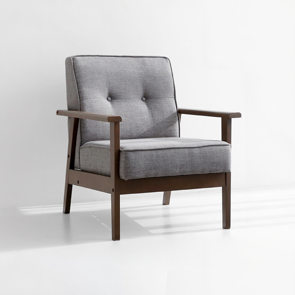 1인 암체어 원목 우드 안락의자 휴식 독서의자