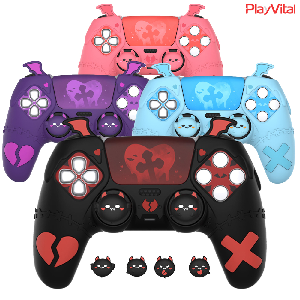 듀얼센스 커버 Playvital 큐티데몬 케이스