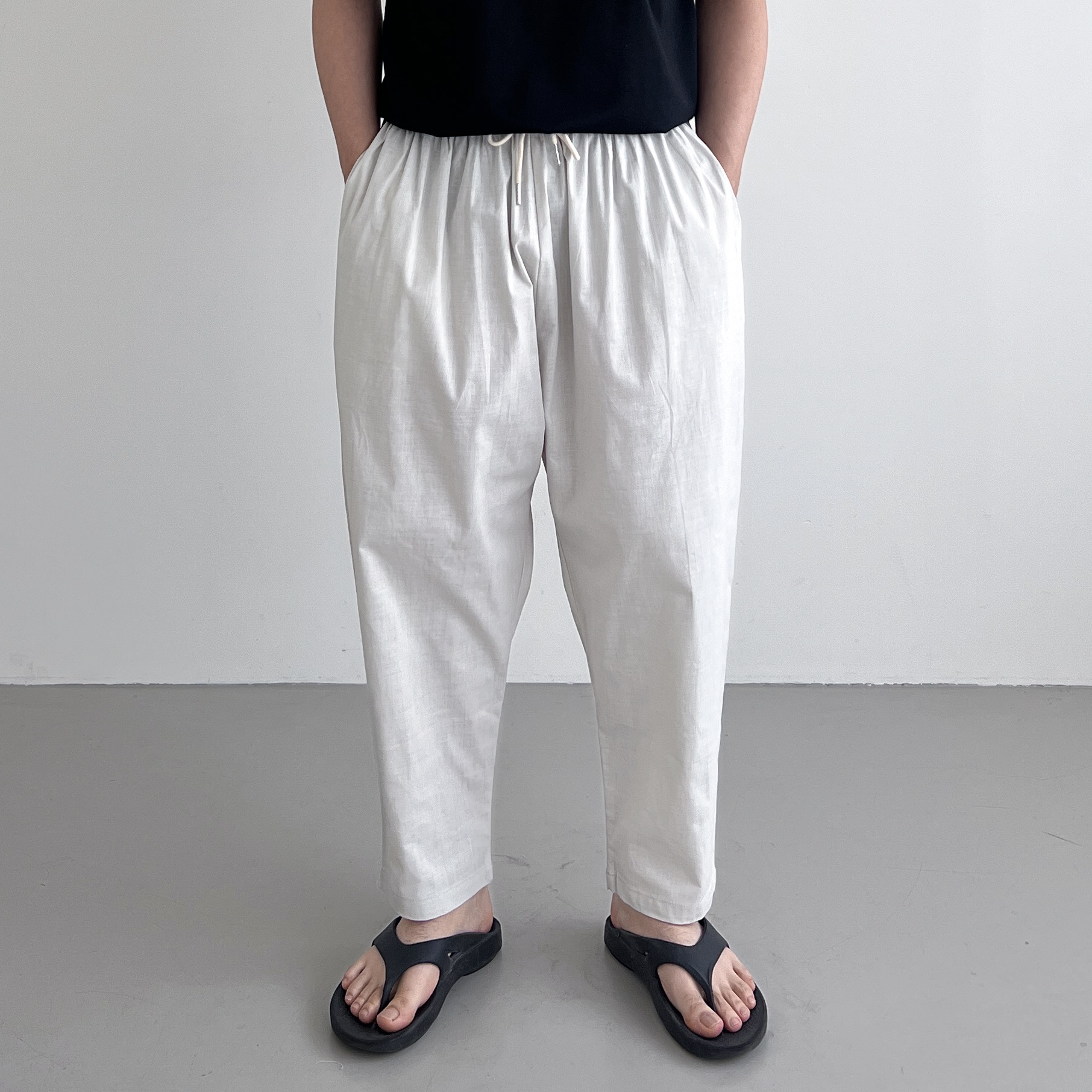 남자린넨와이드팬츠 남자벌룬팬츠 항아리바지 통바지 - 상세 이미지 5