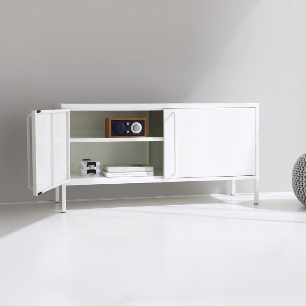 피도르 캐비넷 가로양문 TV스탠드 1150590 115x400x600, 다크그레이 7813.7546