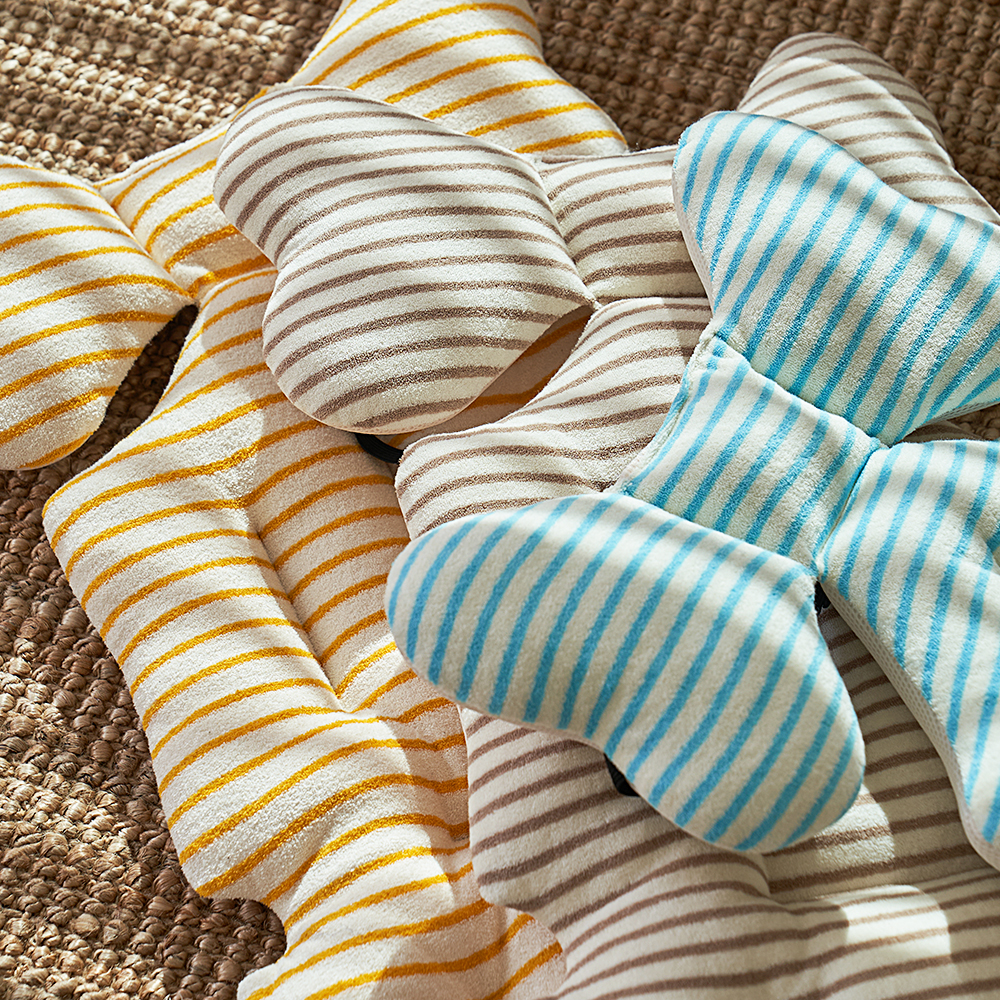 마롤 사계절 테리 스트라이프 유모차 라이너 신생아 카시트 쿠션 양면 쿨시트 유아 그레이