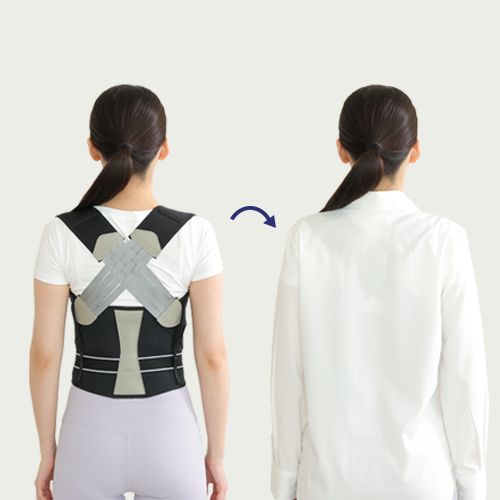 1+1 자세교정밴드 벨트 등 교정기 라운드숄더 어깨 바른자세 목 척추 말린 굽은 체형 허리