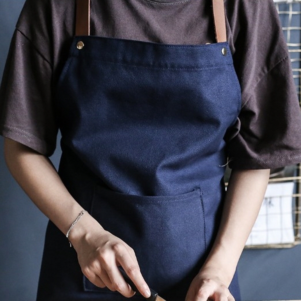 홀앞치마 데님 앞치마 공방 미술 카페 바리스타 어린이집 유치원 캔버스앞치마