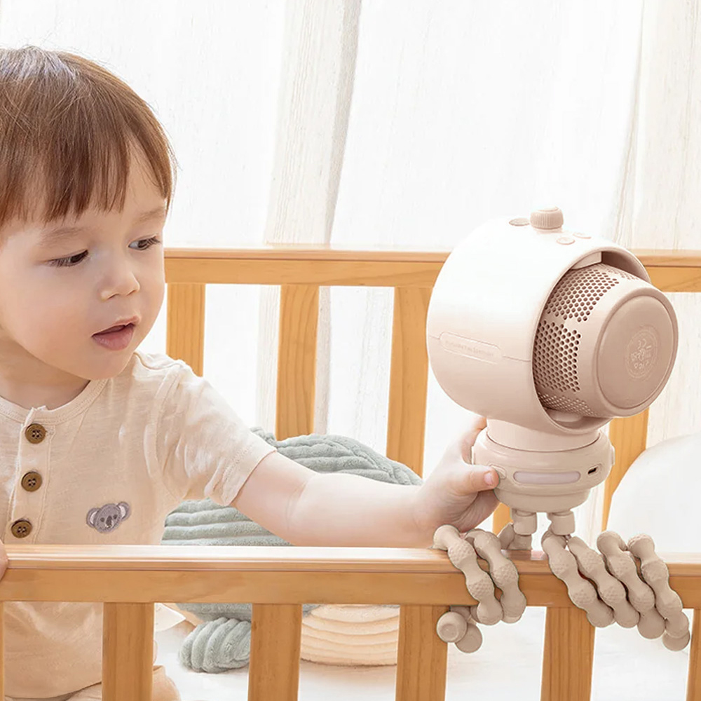 클립형 아기 유모차 선풍기 거치대 문어발 선풍기 악세사리 자동회전 필터