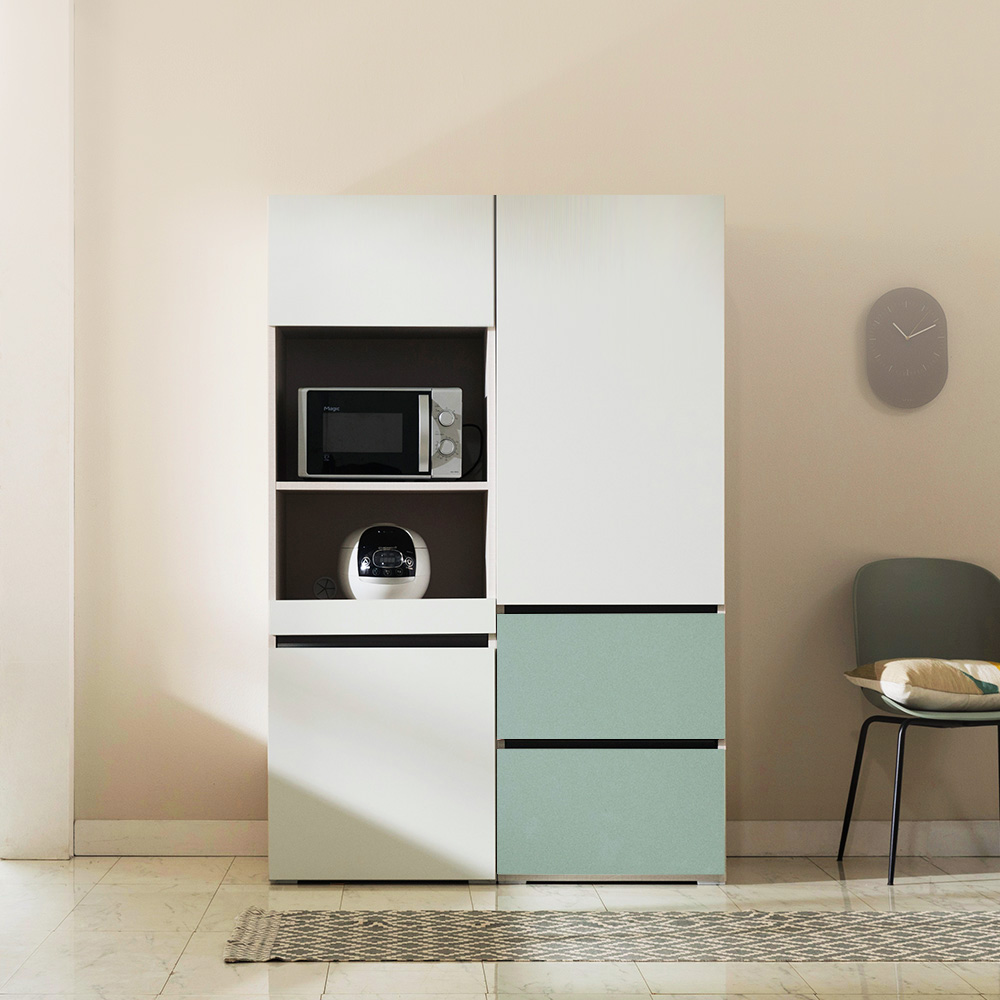 장인가구 스페이스 광폭 1200 광파오븐 렌지대 주방수납장