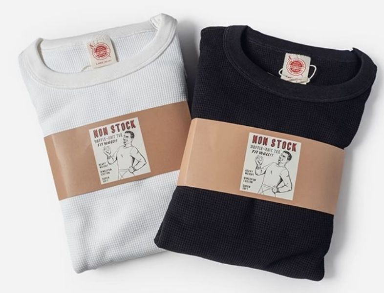 논스탁 헤비와플 400g 코튼 긴팔티 - 탄탄한 핏 부드러운 착용감 브론슨 하얀색 S - 상세 이미지 3
