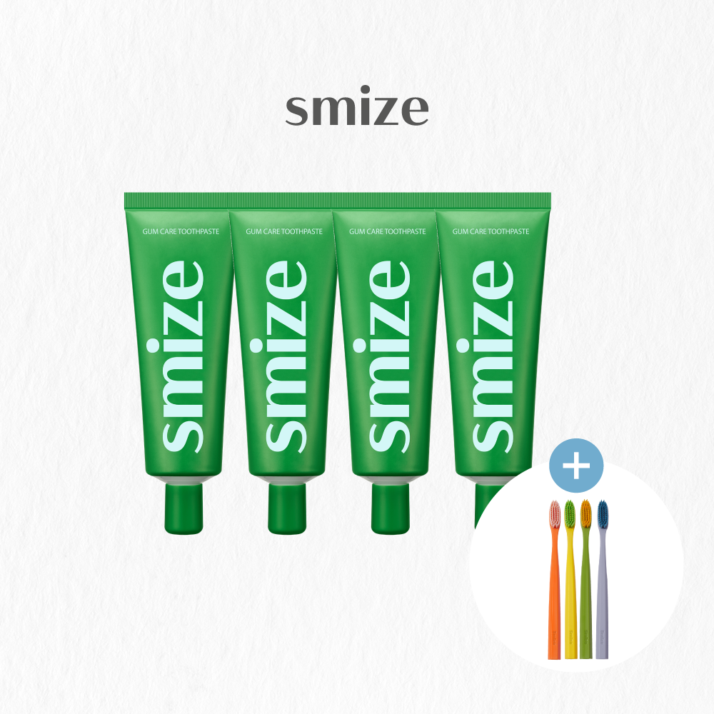 스마이즈 비건 잇몸케어 무불소 치약 100g, 4개 - 메인 이미지