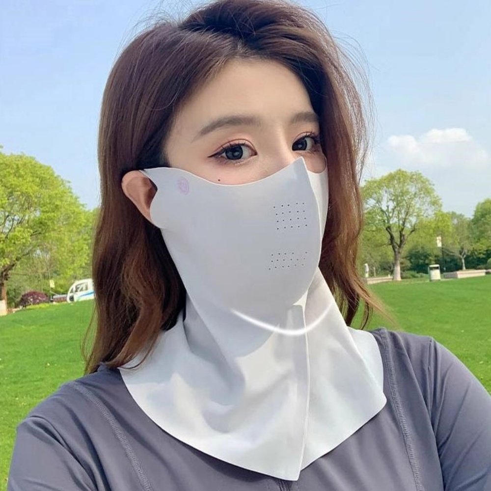 앞면마스크 러닝 입뚫린 얼굴 가리는 기미 가리개 햇빛 걷기 운동 - 상세 이미지 5