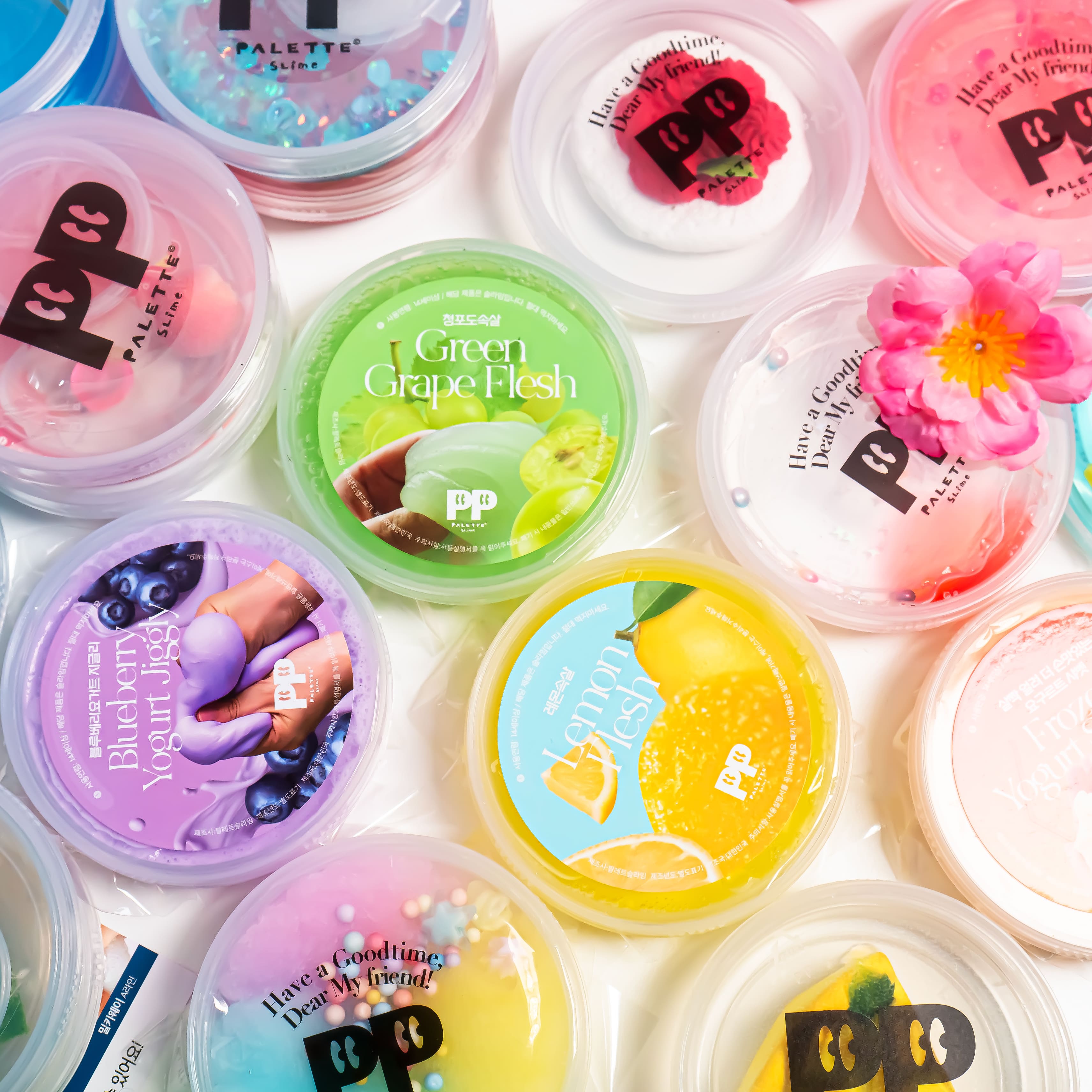 팔레트슬라임 10개+슬라임 2개+한정판 패키지 안전한 수제 슬라임 액괴 랜덤박스 선물세트