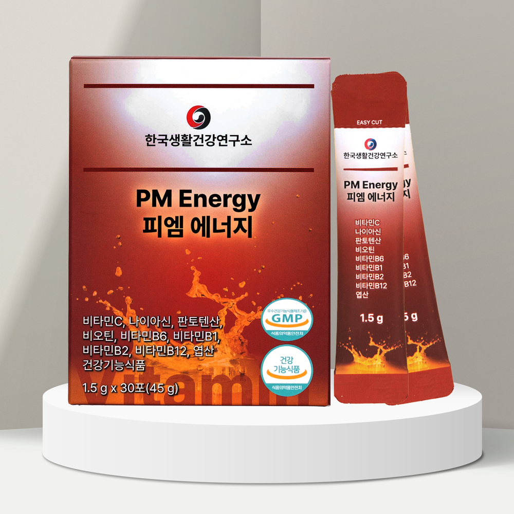 한국 PM쥬스 피엠 에너지 멀티 비타민 C B 한국생활건강연구소 30포, 1개 제품 이미지