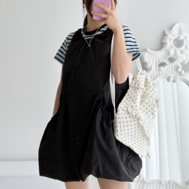 바스락원피스 벌룬원피스 미니원피스 - 상세 이미지 5