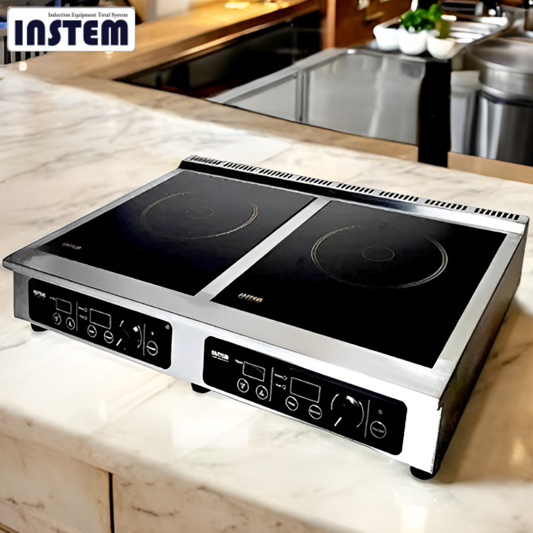 업소용인덕션 2구 이동식 전기레인지 이동형 인스템 렌지 고화력 PC방 주방 식당 5KW