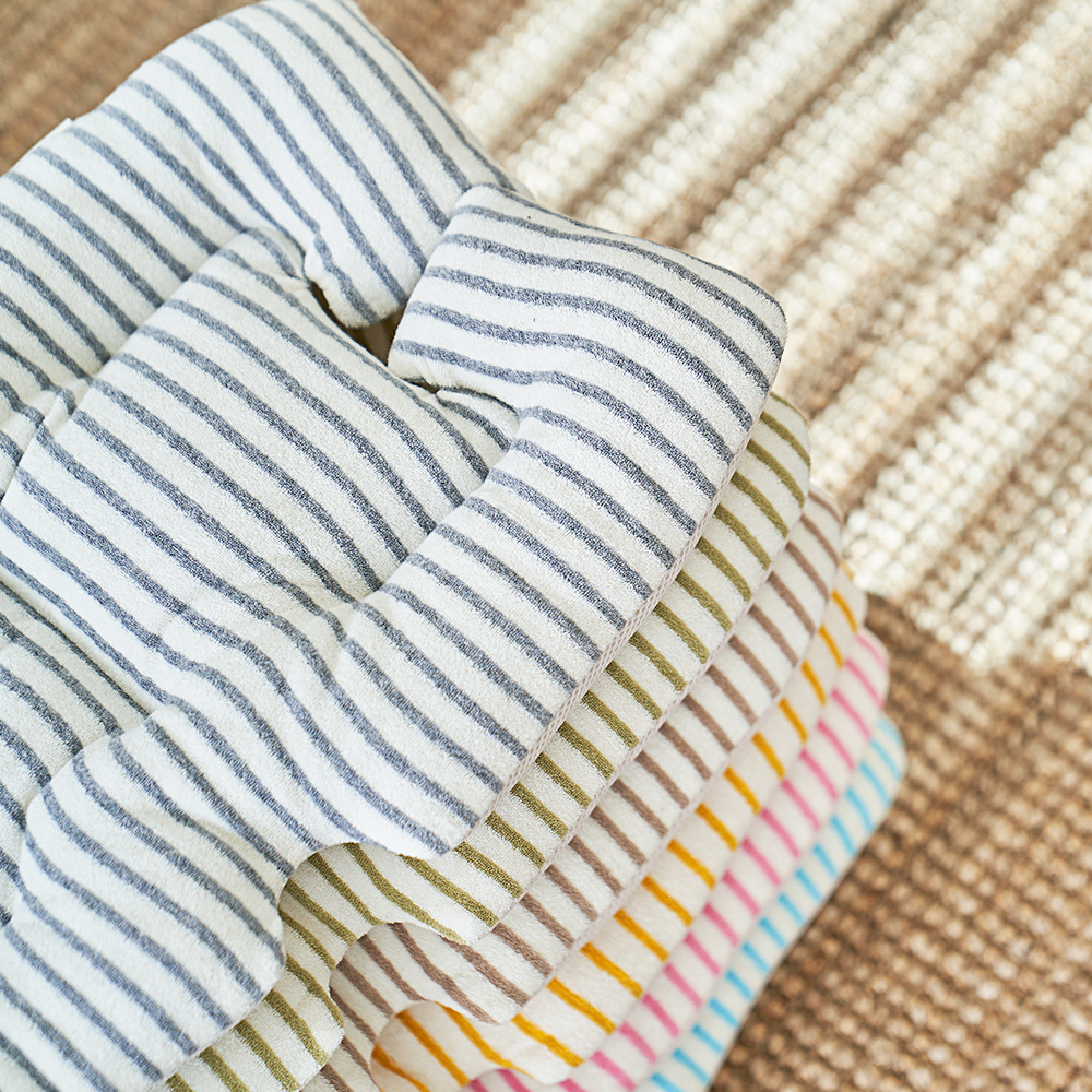 마롤 사계절 테리 스트라이프 유모차 라이너 신생아 카시트 쿠션 양면 쿨시트 유아 그레이