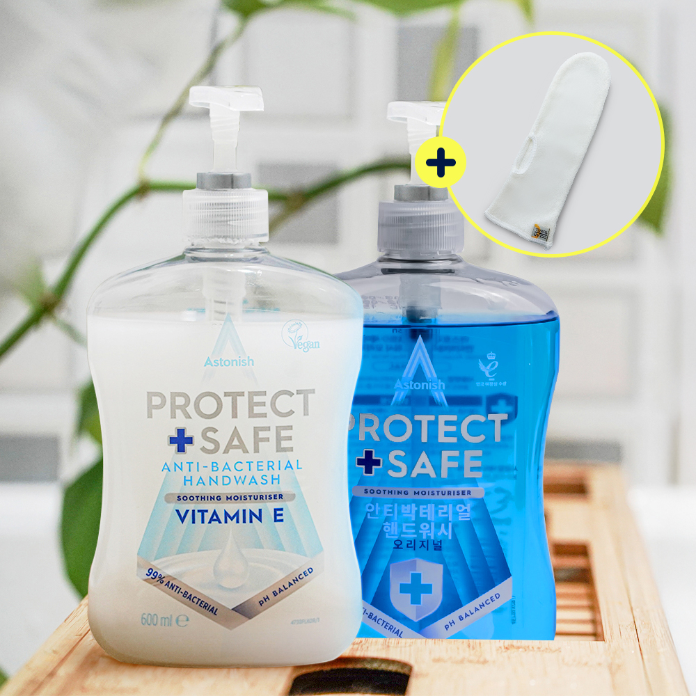 [본사] 아스토니쉬 항균99.9% 고보습 핸드워시 600ml 2개+오션 클렌징장갑