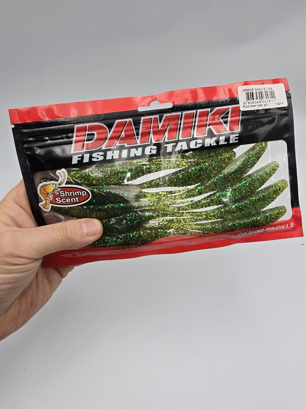 다미끼 아머쉐드 5 광어 다운샷 배스 우럭 광어웜 480 핑크 펄 화이트2, 12.7cm(5인치) - 상세 이미지 2