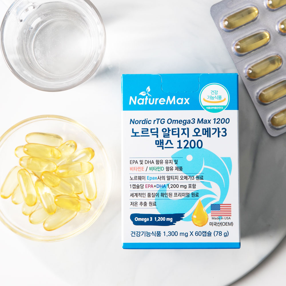 노르딕 알티지 오메가3 맥스 1200 DHA EPA 1200mg 60캡슐, 1개 - 상세 이미지 3