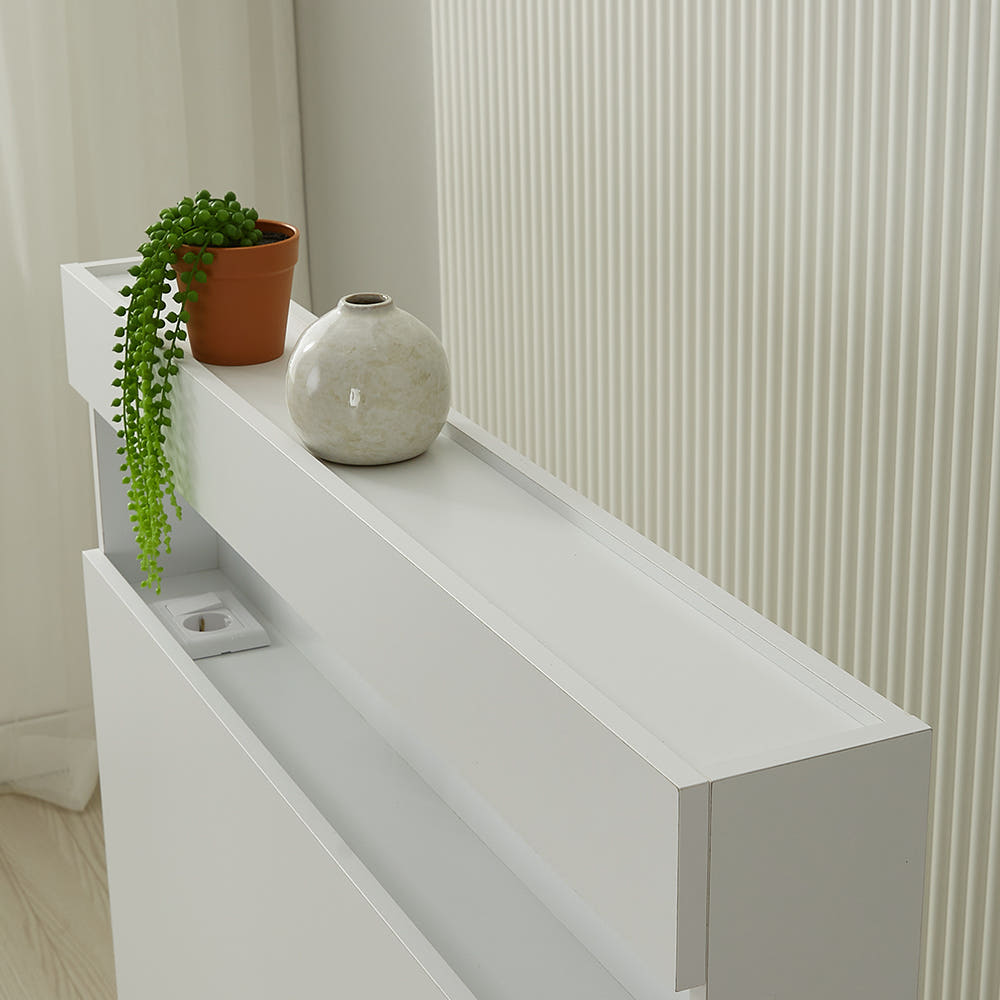 국산 LED 조명 침대 헤드 프레임 보드 선반 틈새 수납 벽보드 침대머리판