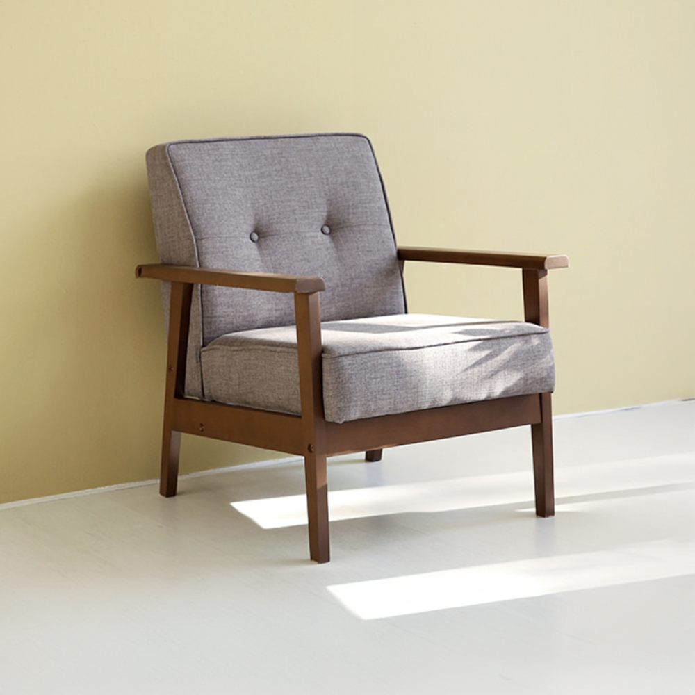 1인 암체어 원목 우드 안락의자 휴식 독서의자