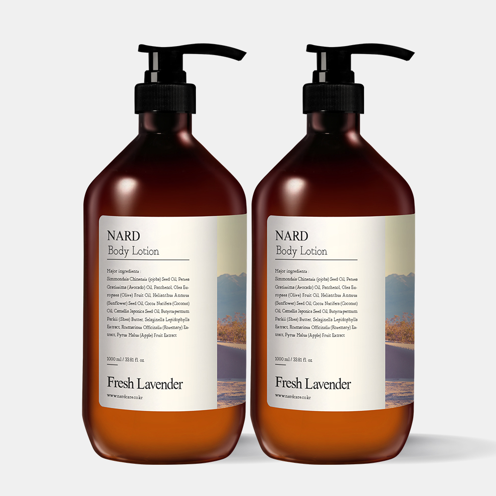 [2개] 나드 모이스처 퍼퓸드 바디로션 1,000ml 프레쉬라벤더 향