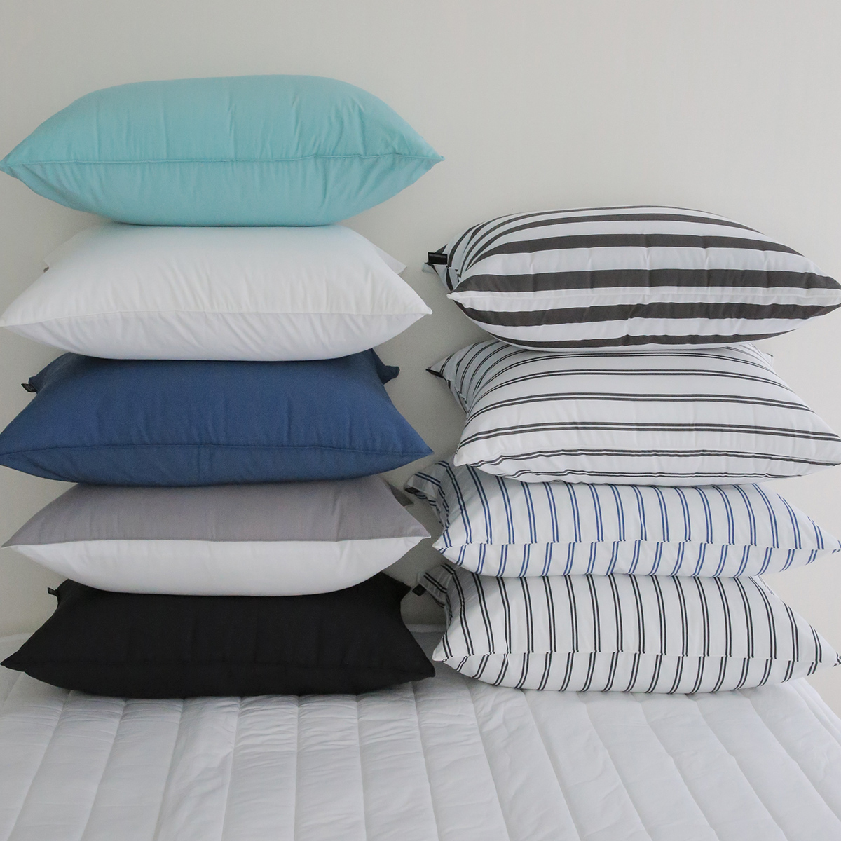 엠시베딩 코튼 알러지케어 호텔베개 화이트 누빔 베개커버 5070