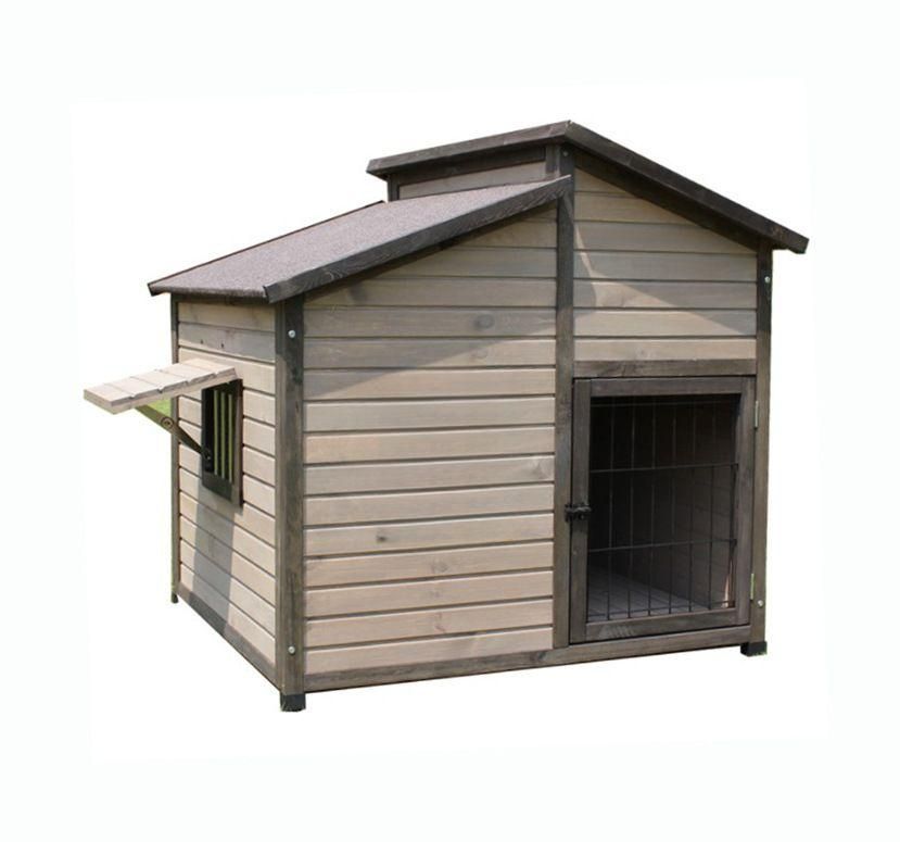 대형견집 나무 중형견 개집 야외 견사