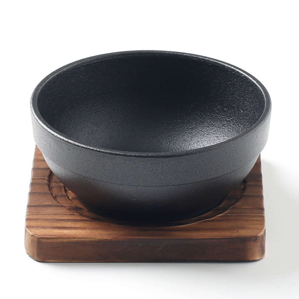 인덕션 무쇠 주물 뚝배기 받침 세트 소 국밥 갈비탕 설렁탕 곰탕 알밥 해장국 비빔밥 그릇 - 상세 이미지 2