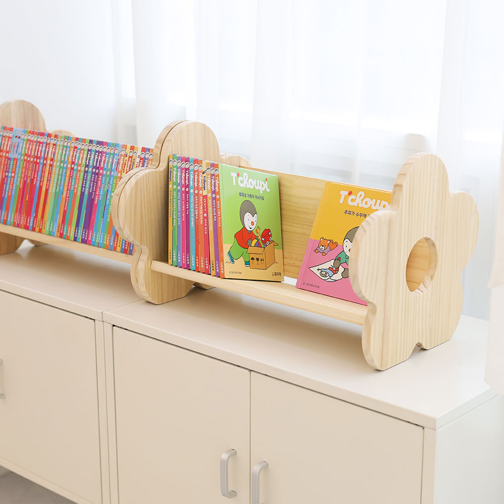 가누앤홈 유아 1단 미니 간이 아기 이동식 원목 책꽂이 2종
