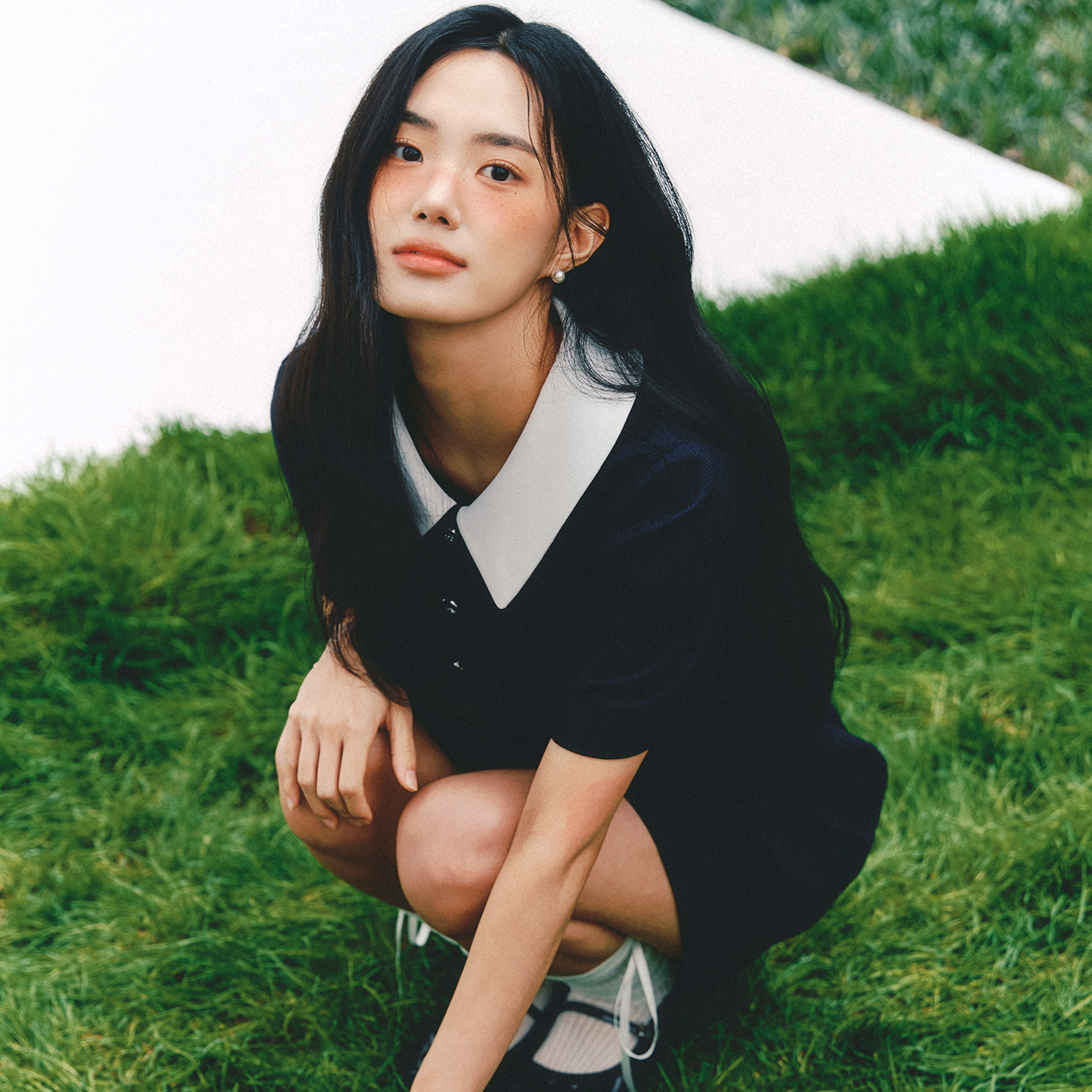 로엠 트위드 카라 원피스 RMOWF25S99 - 상세 이미지 2