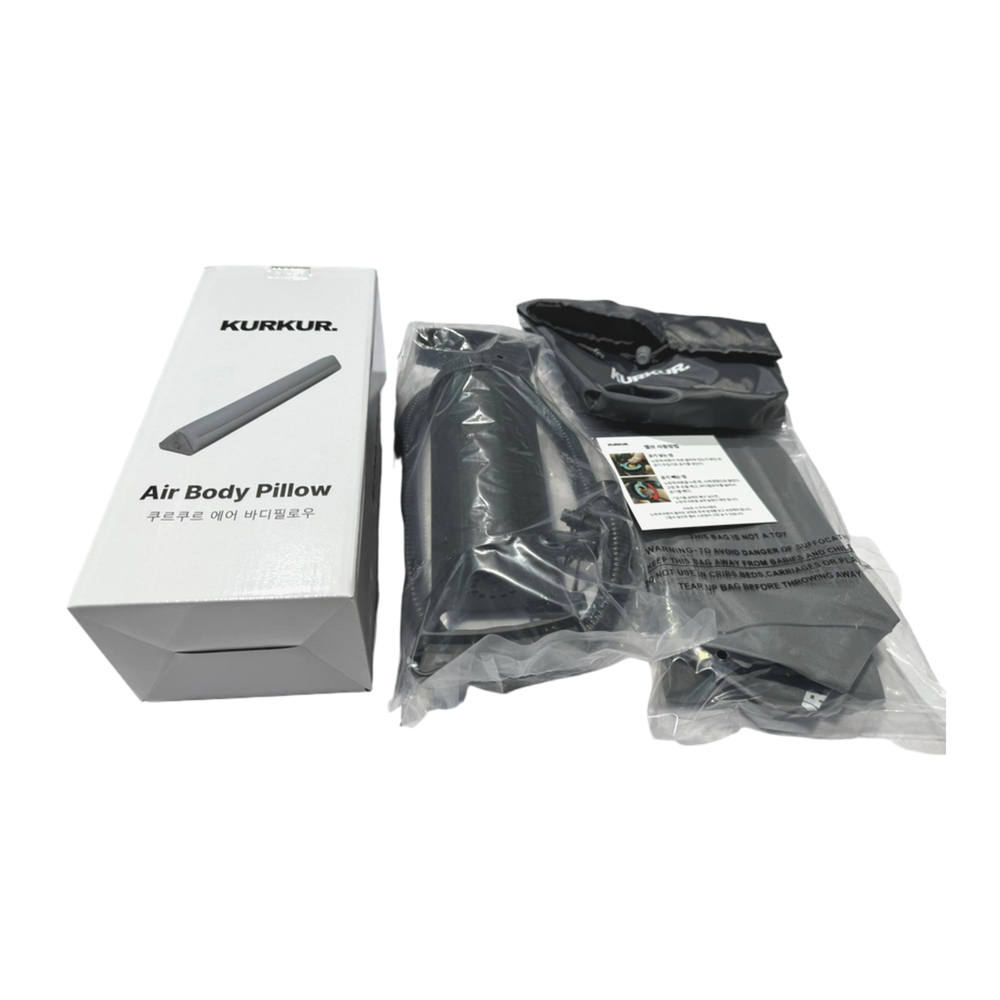 쿠르쿠르 휴대용 에어 침대가드 바디필로우 여행용 캠핑용 죽부인 튜브형