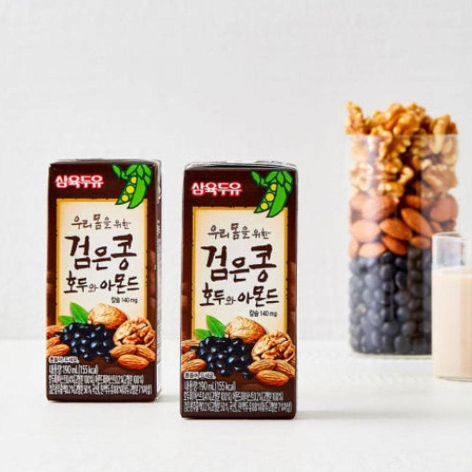 메가마트 삼육두유 검은콩호두와 아몬드 190mlx24개x2박스