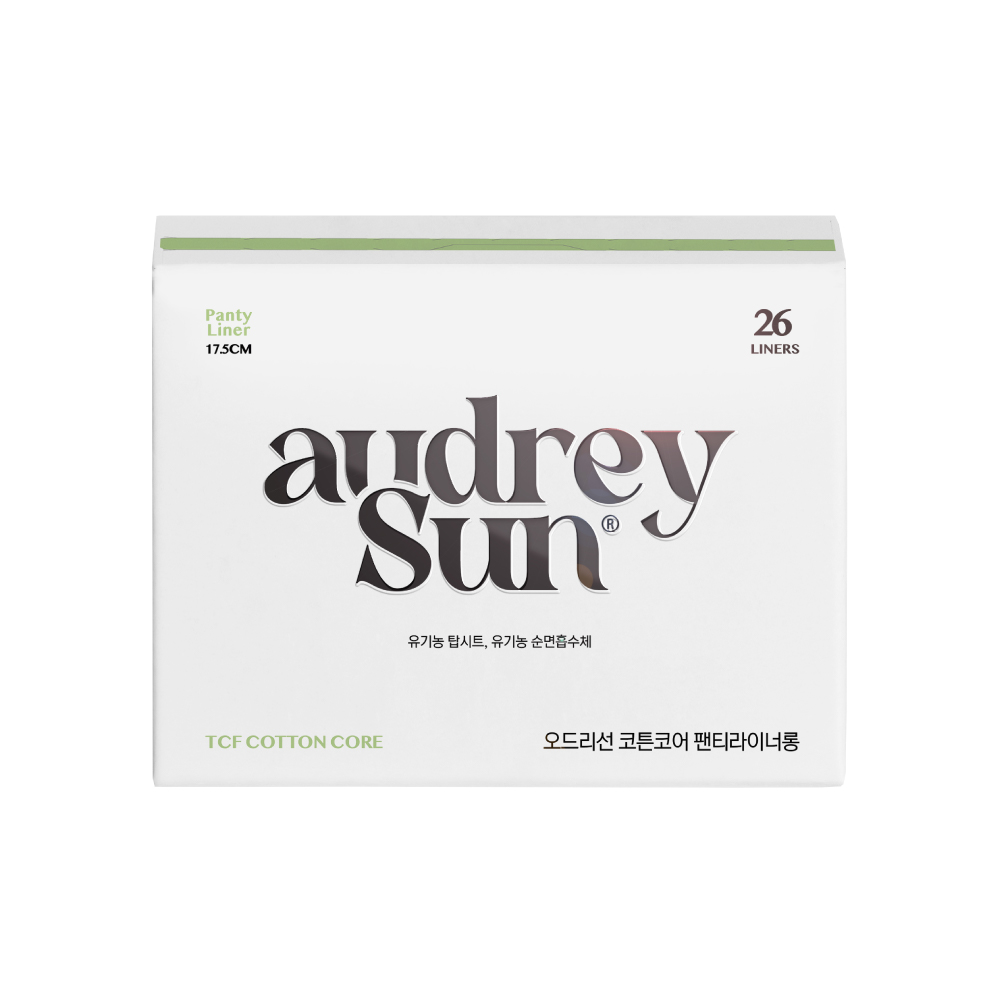 오드리선 코튼코어 유기농 순면 TCF 팬티라이너 롱 비건(26pcs)