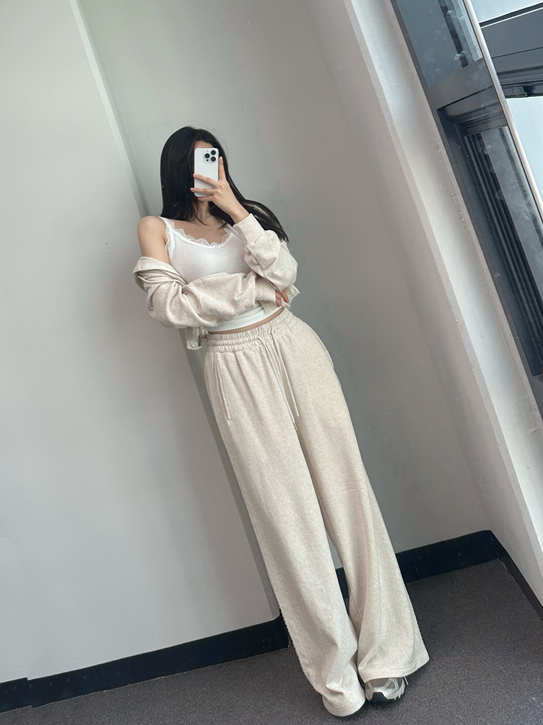 [사장강추🤎/롱다리핏] 슈아 레이스 후드집업 라인 트레이닝 팬츠 세트 2color 상세 이미지 10