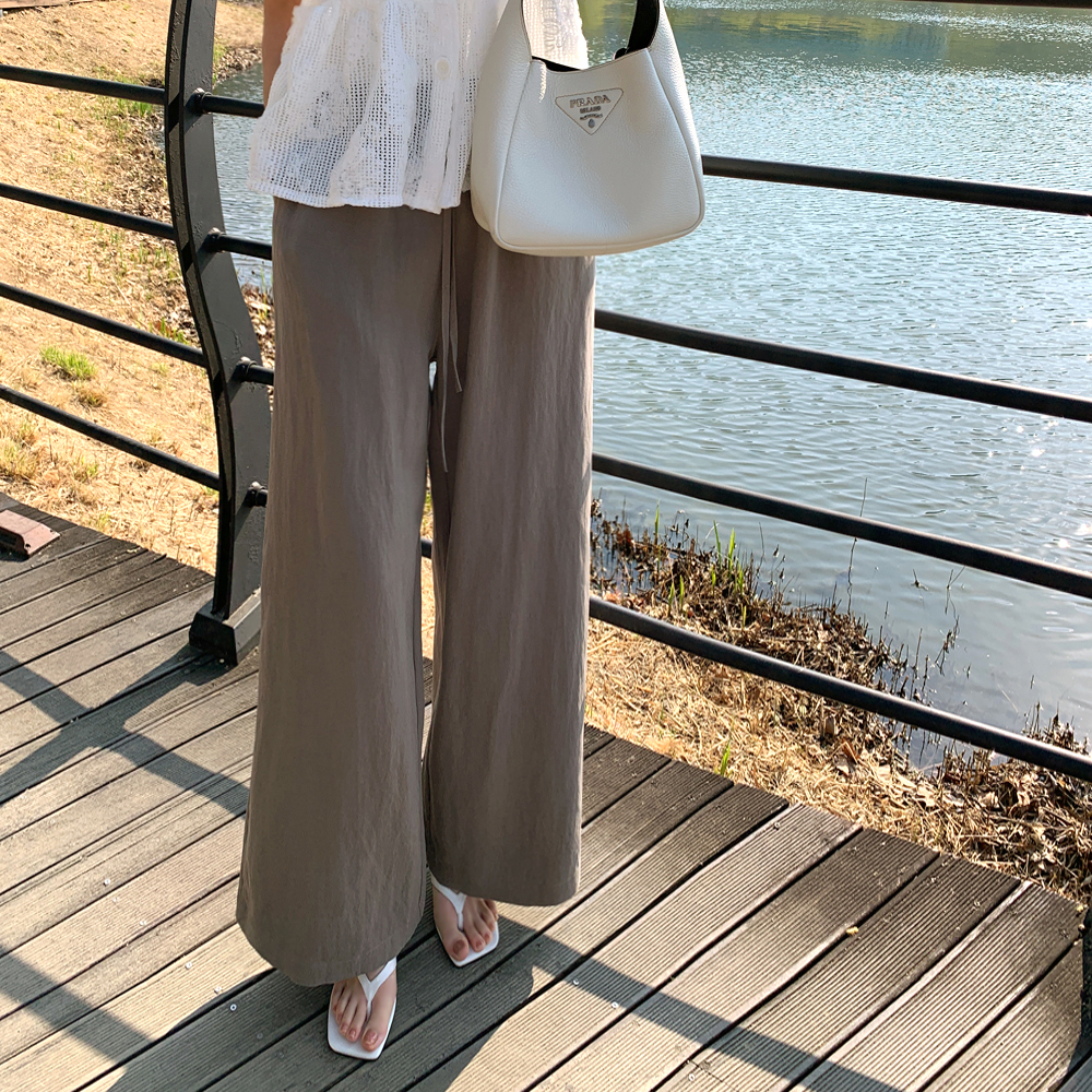 토비에 코튼 와이드팬츠 - 상세 이미지 3