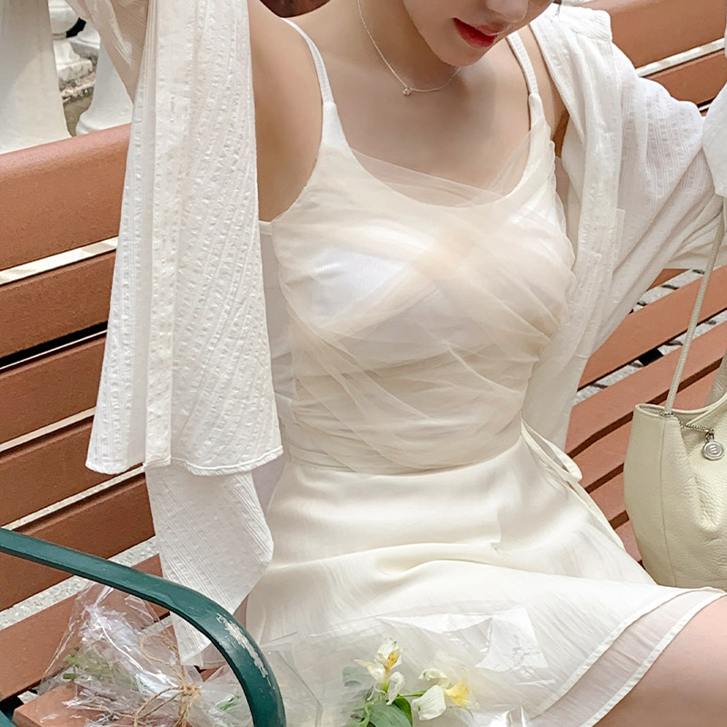 멜즈 샤 셔링 레이어드 골지 패드 나시 ts4418 - 상세 이미지 2