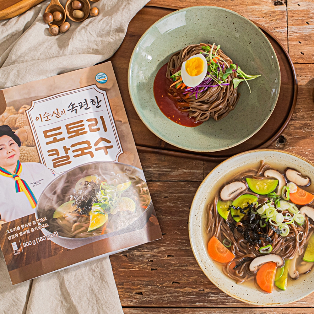 이순실의 속편한 도토리 칼국수 20인분 장국10 비빔장10봉 도토리면 식이섬유 자연식 - 상세 이미지 2