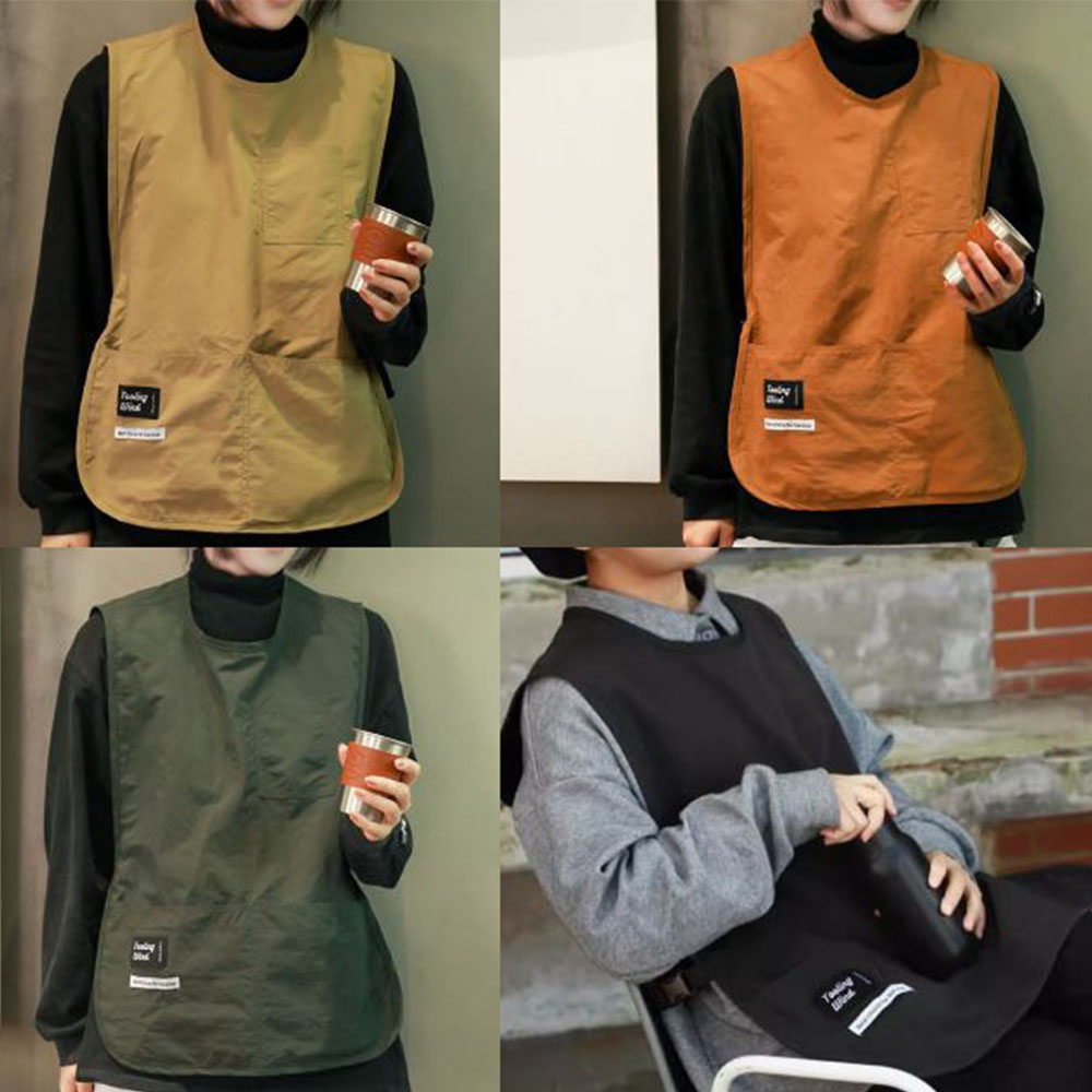 심플 조끼 앞치마 다목적 주방 식당 카페 방수 작업복