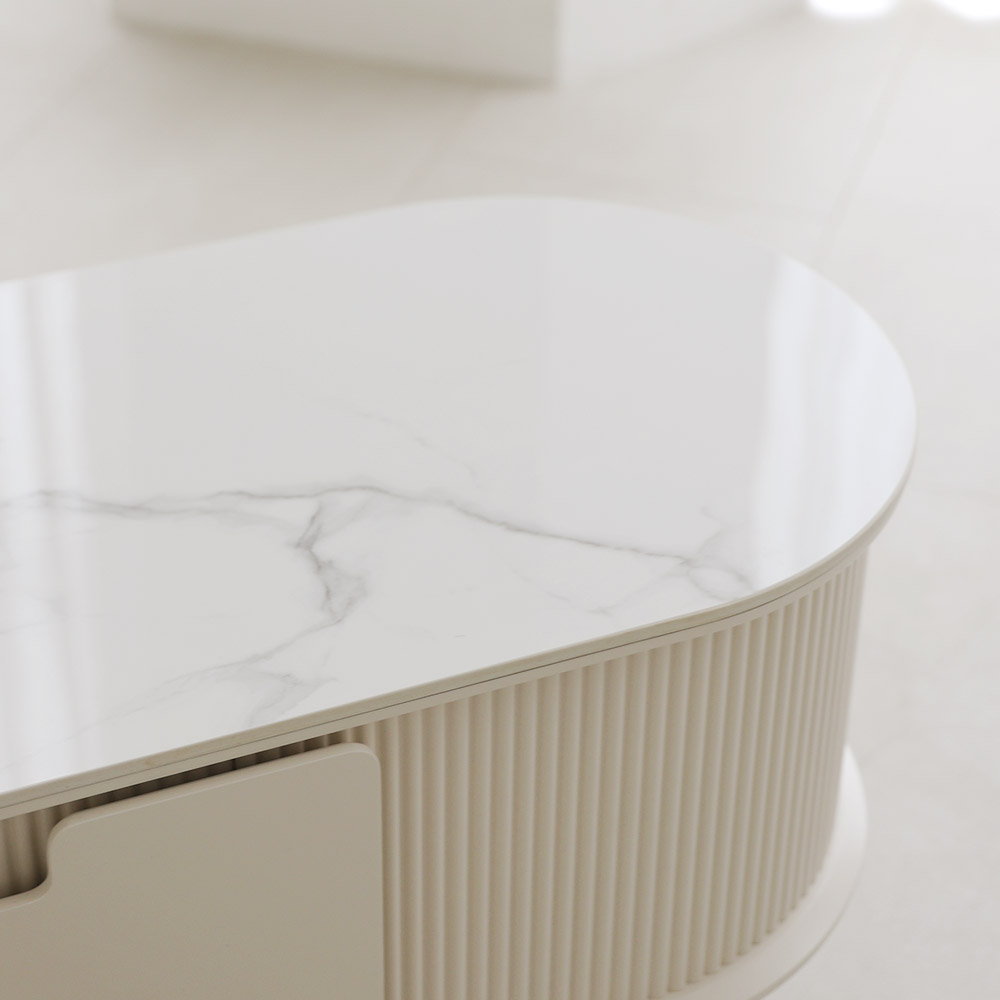 비알프렌드 아크네 템바보드 통 세라믹 거실장 고급 마블 티비다이 수납 TV 장식장 2000